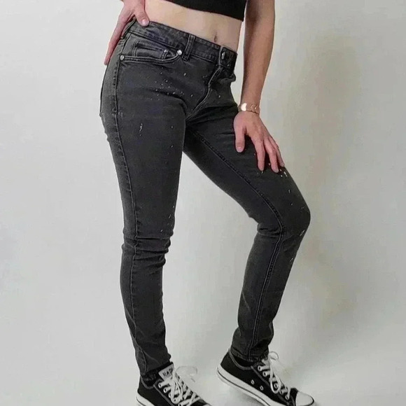 Pacsun High Rise Skinniest Black Distressed Jeans - Picture 5 of 12